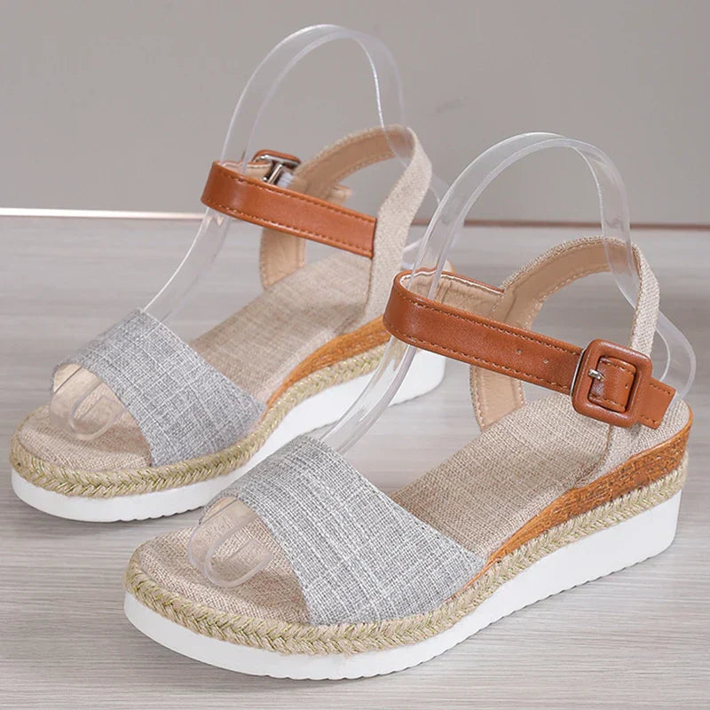 Charlene | Sandales compensées femme, style décontracté confortables