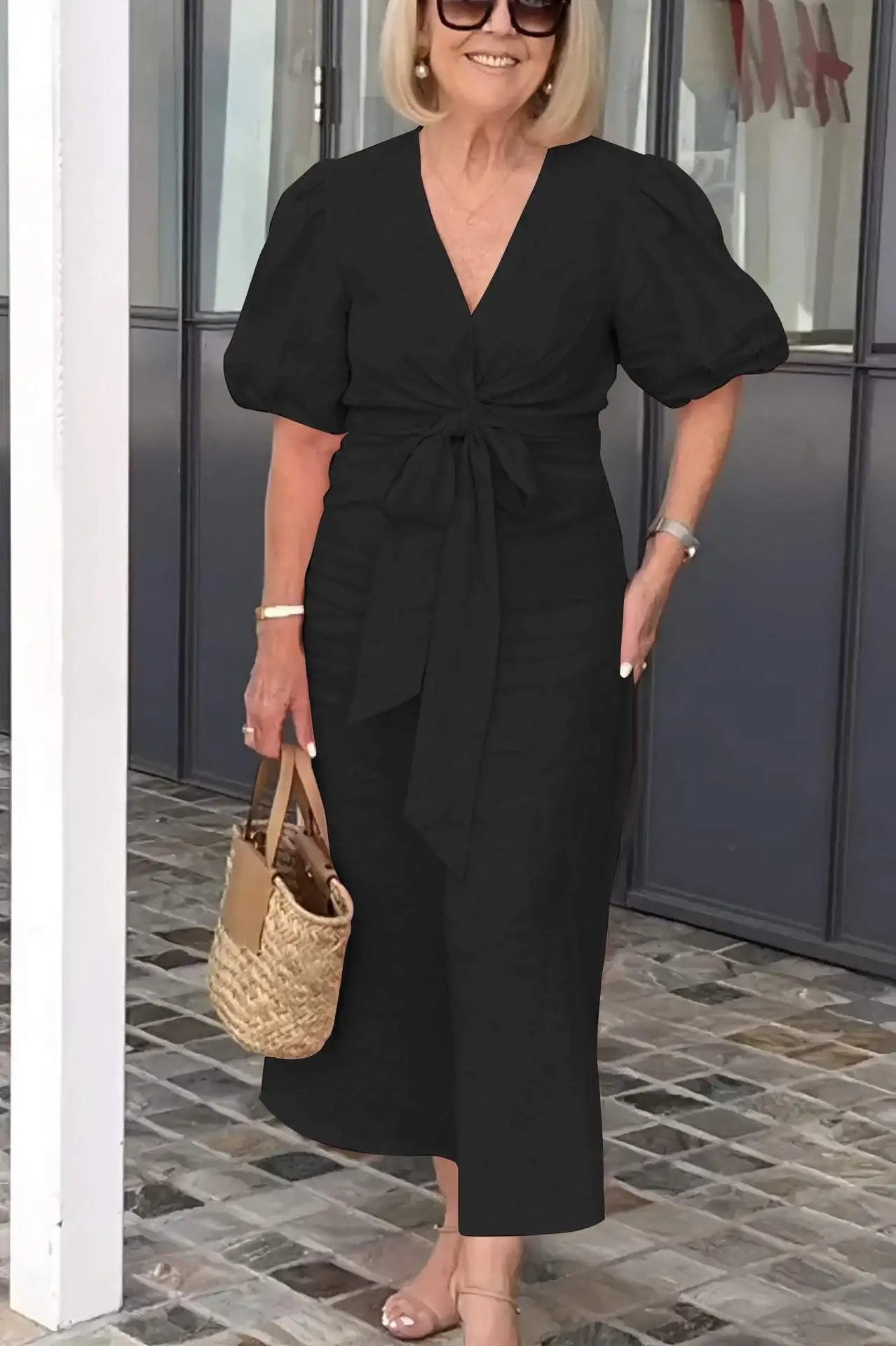 Daria | Robe midi femme fluide, douce élégante et confortable
