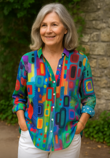 Edna | Blouse femme artistique fluide, sans effort et confortable