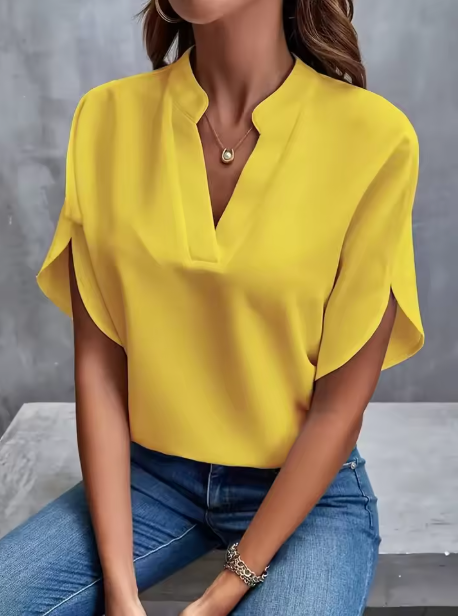 Ninon | Blouse femme fluide légère en polyester respirant, pour le travail et l'été