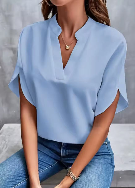 Ninon | Blouse femme fluide légère en polyester respirant, pour le travail et l'été
