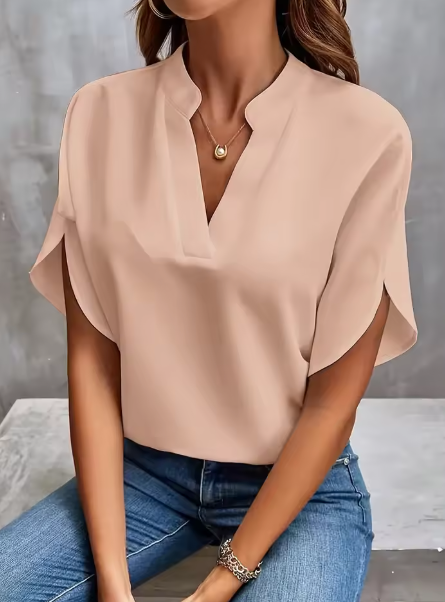Ninon | Blouse femme fluide légère en polyester respirant, pour le travail et l'été