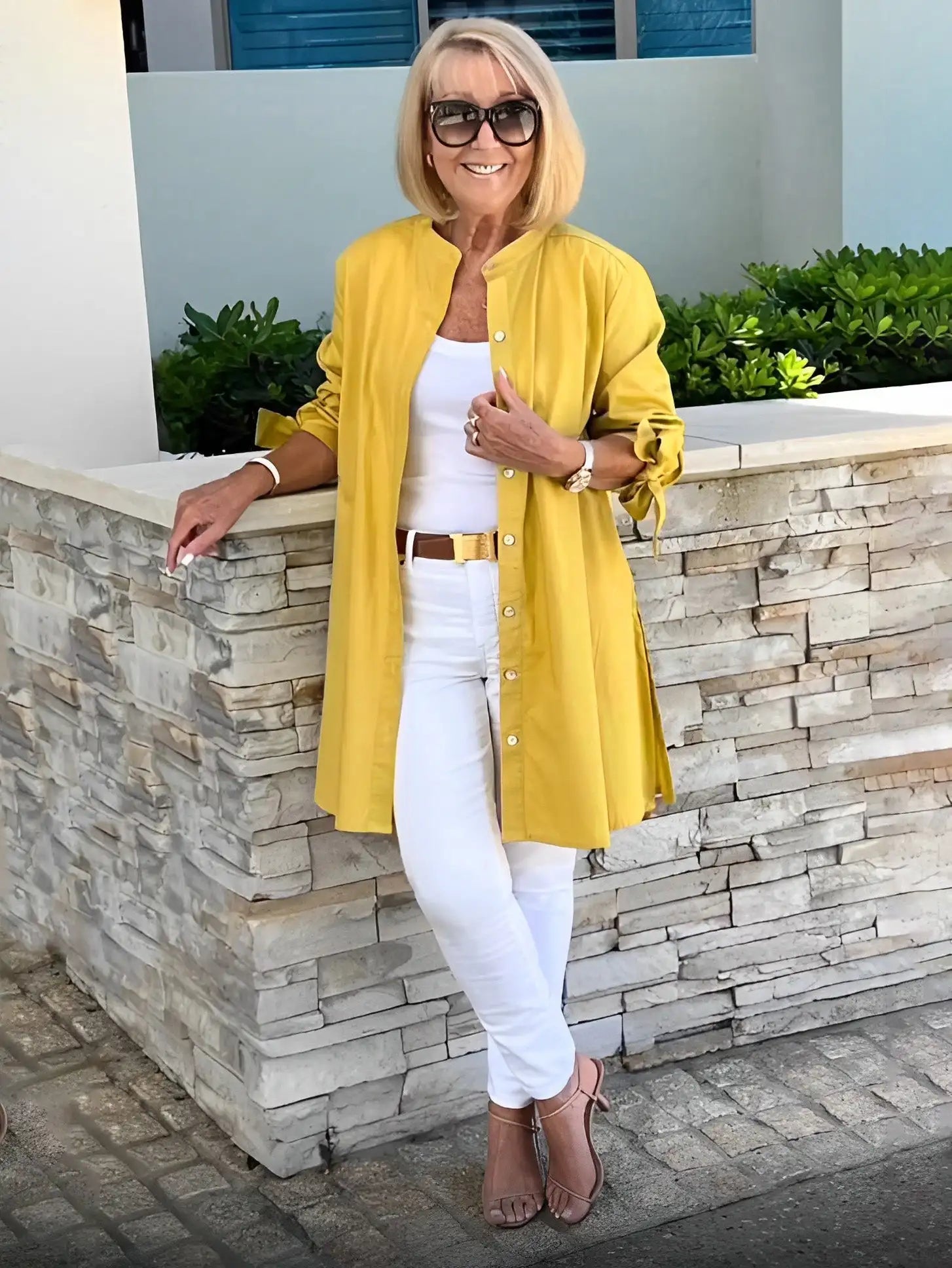 Linda | Blouse femme drapée élégante et fluide pour toutes les femmes