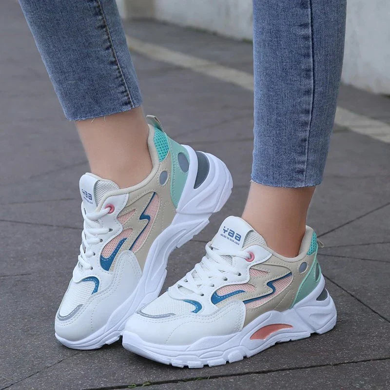 Kamille | Baskets femme chunky multicolores, à plateforme tendance