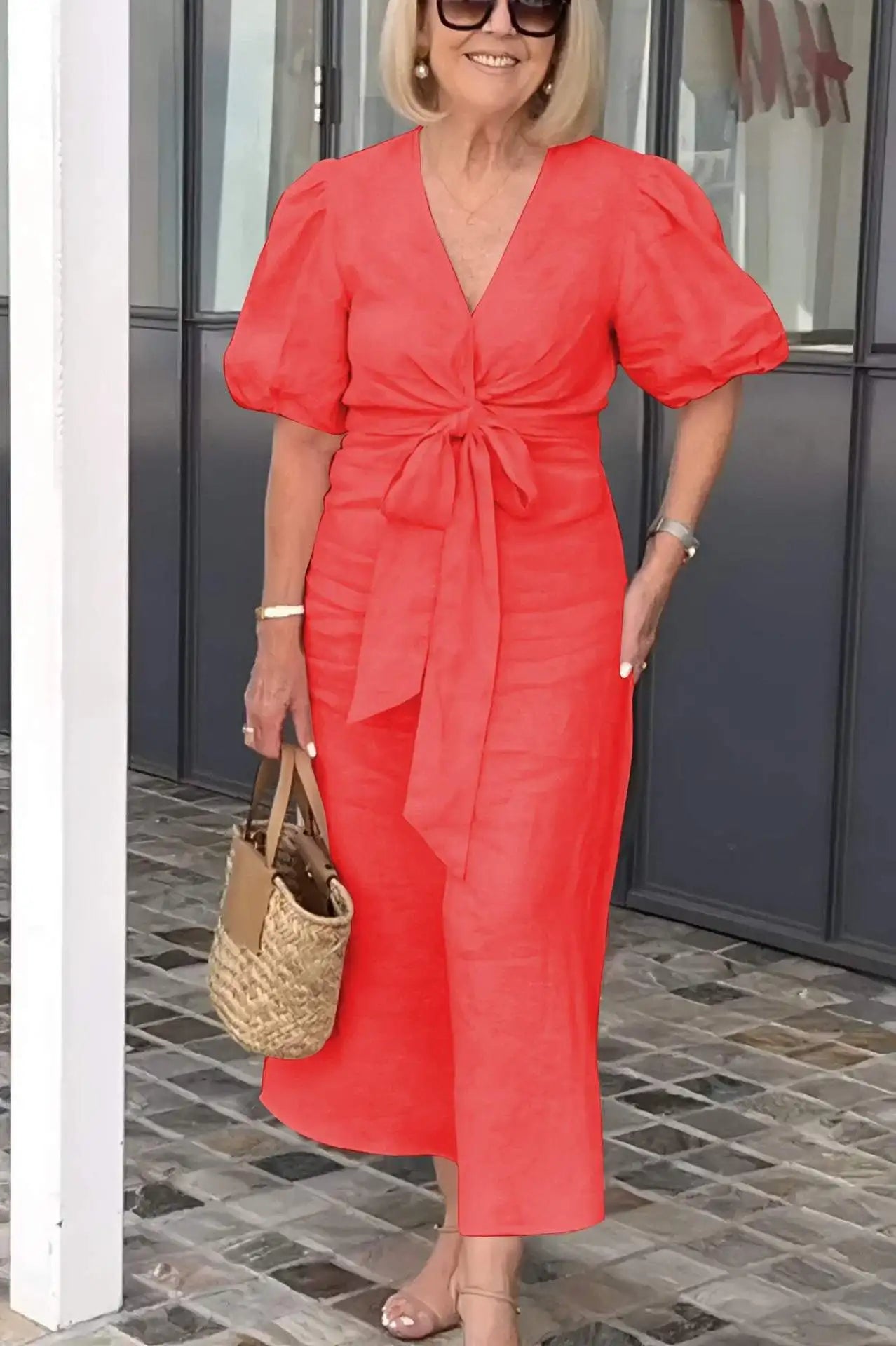 Daria | Robe midi femme fluide, douce élégante et confortable