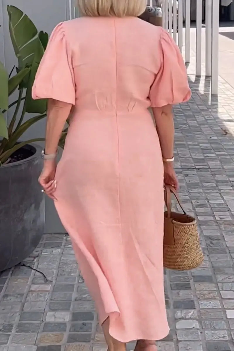 Daria | Robe midi femme fluide, douce élégante et confortable