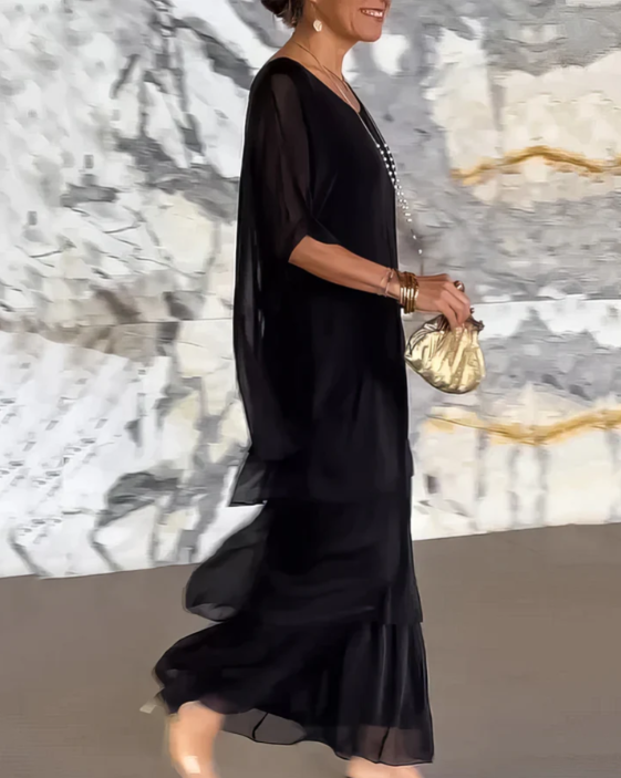 Juliette | Robe longue femme élégante fluide, couvrante et flatteuse