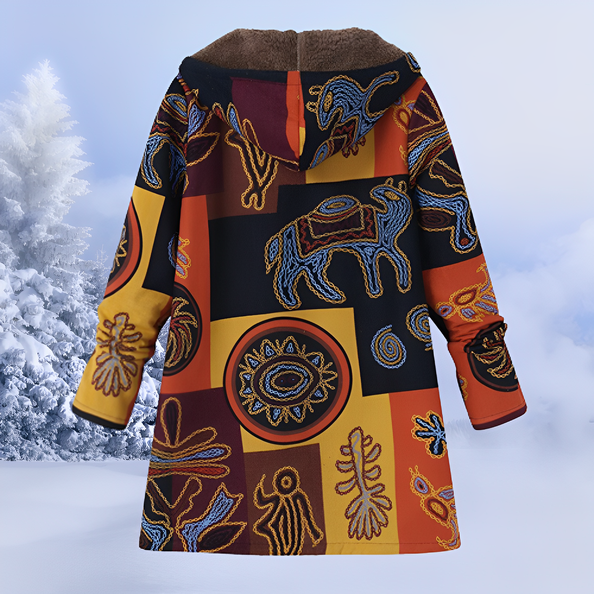 Veste Femme d'Hiver à Motifs Matelassée et Chaude