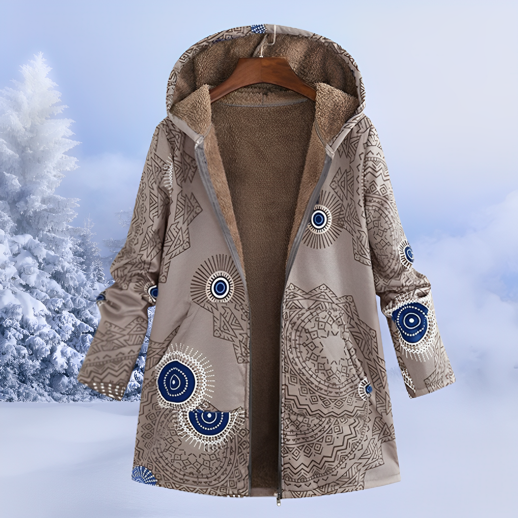 Veste Femme d'Hiver à Motifs Matelassée et Chaude
