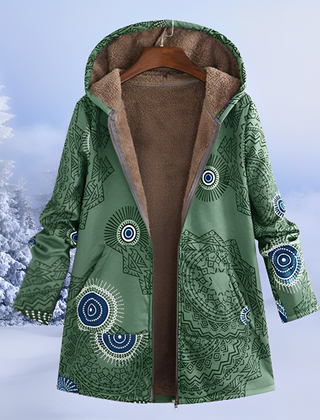 Veste Femme d'Hiver à Motifs Matelassée et Chaude