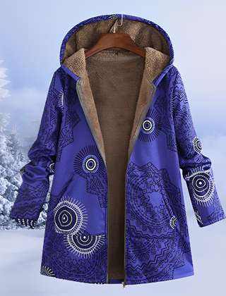 Veste Femme d'Hiver à Motifs Matelassée et Chaude