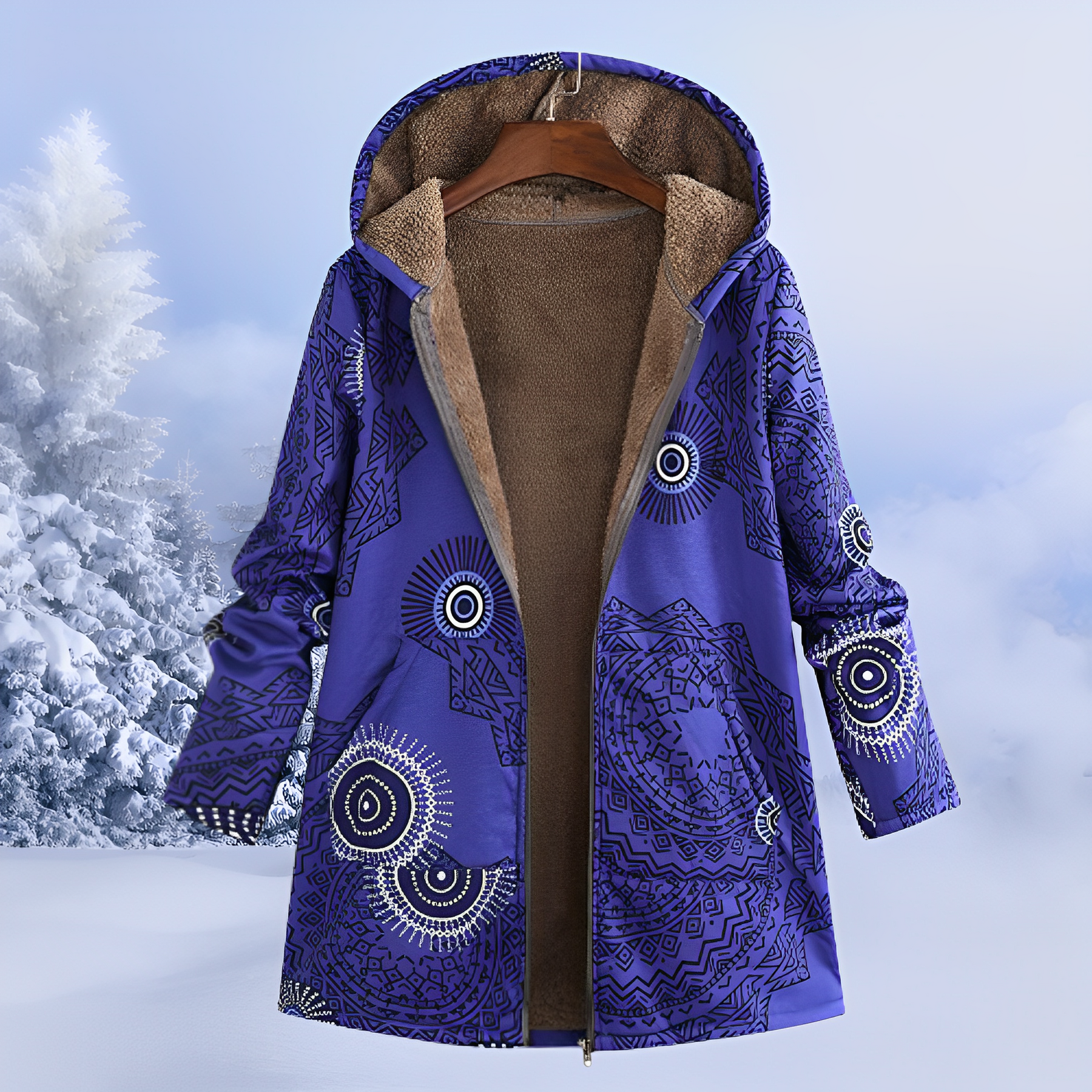 Veste Femme d'Hiver à Motifs Matelassée et Chaude