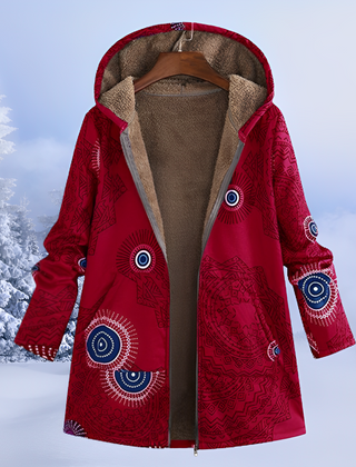 Veste Femme d'Hiver à Motifs Matelassée et Chaude