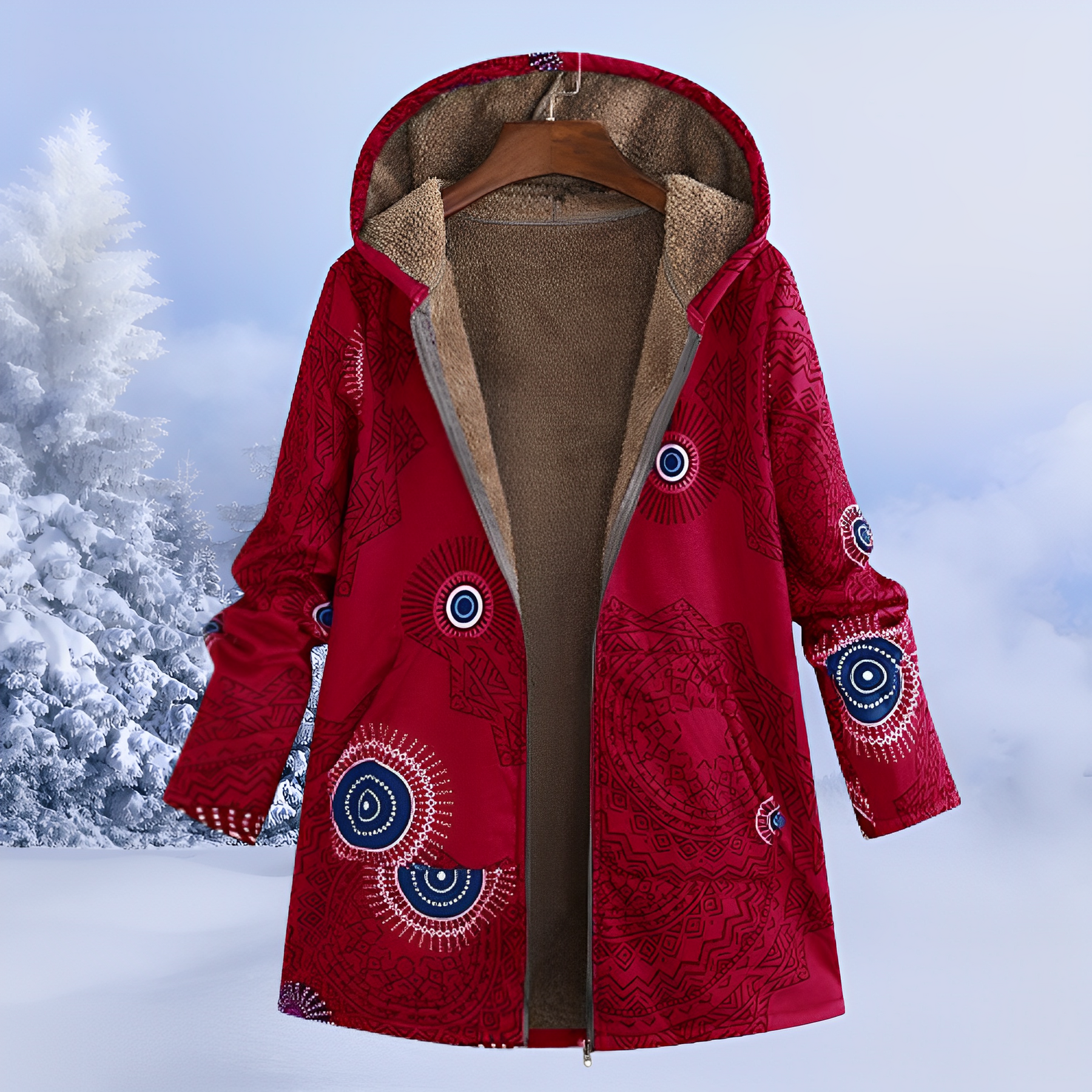 Veste Femme d'Hiver à Motifs Matelassée et Chaude