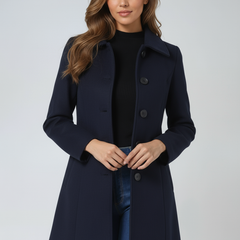 Manteau Femme Long d'Hiver Trench à Simple Boutonnage