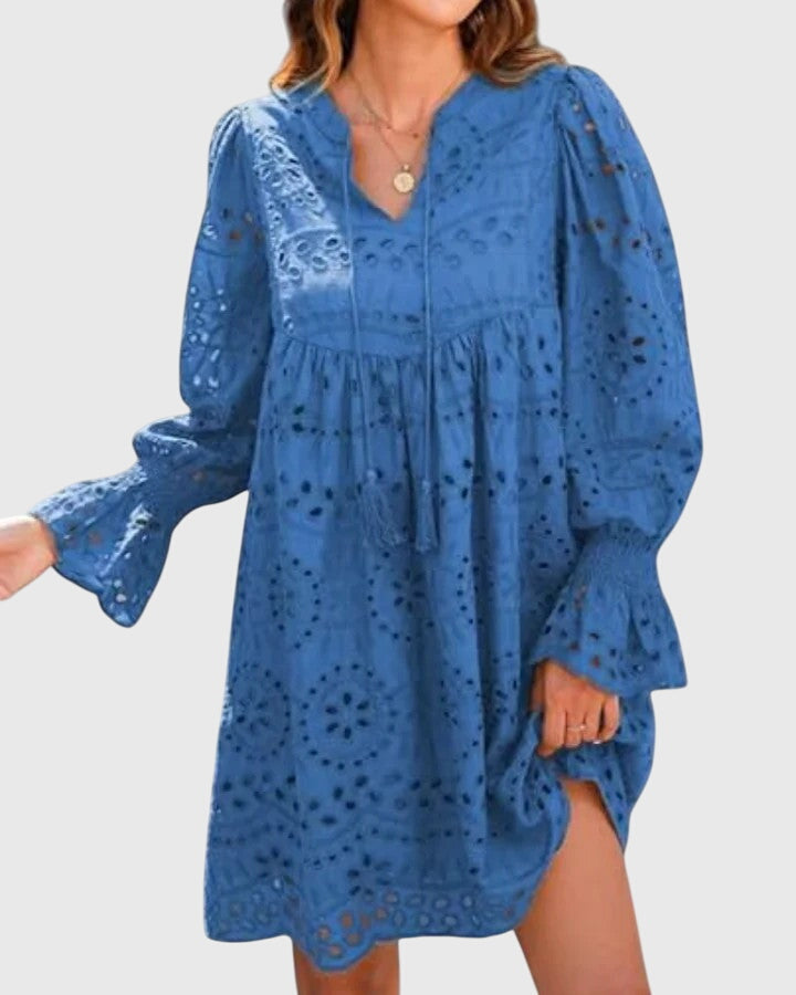 Anouk | Robe femme en dentelle aérienne romantique, fluide et élégante