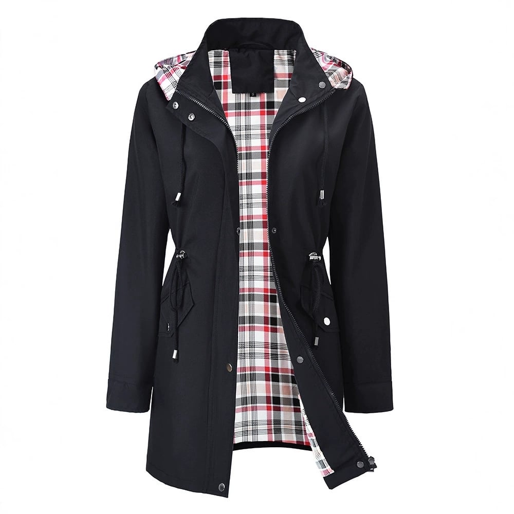 Élise | Veste imperméable femme coupe-vent à capuche, veste de pluie