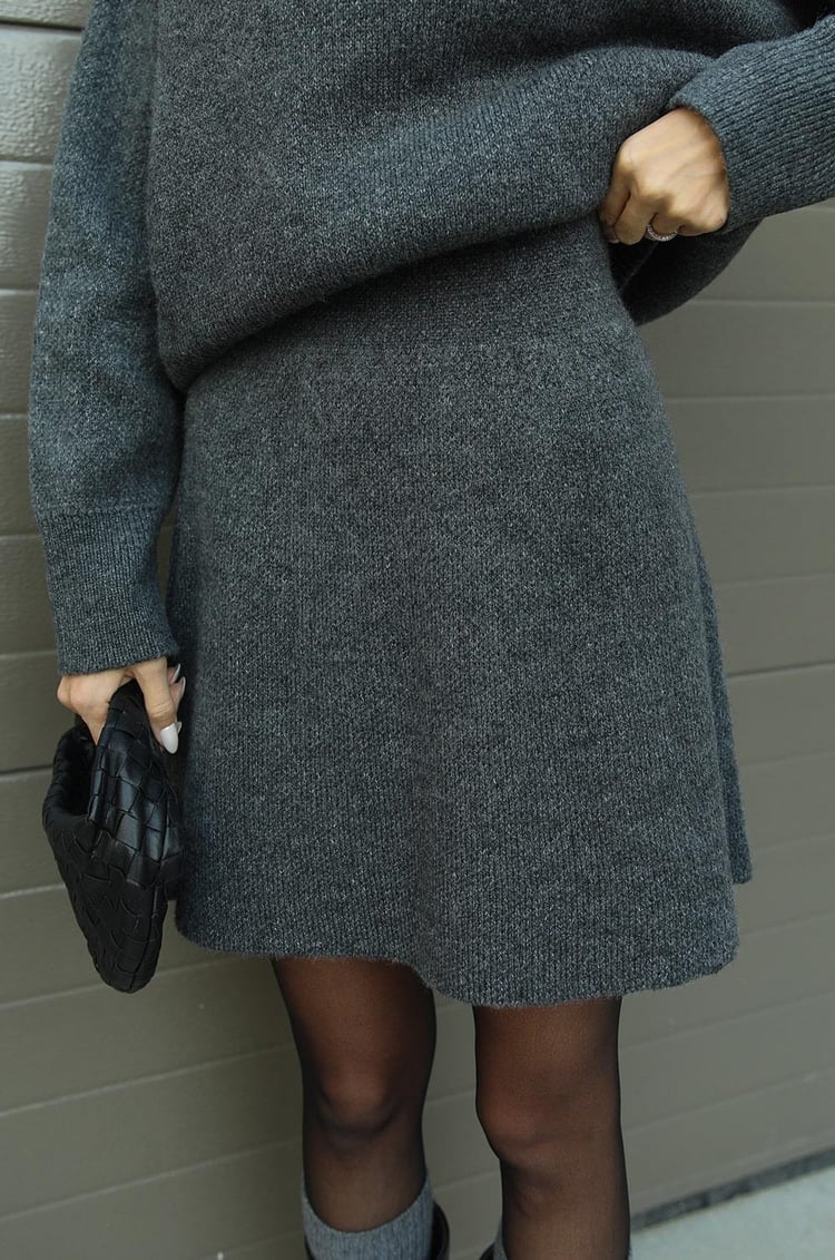 Esme | Ensemble deux pièces femme pull douillet et jupe fluide, pour l'automne