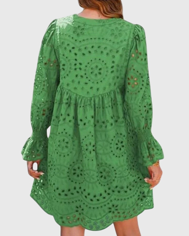 Anouk | Robe femme en dentelle aérienne romantique, fluide et élégante