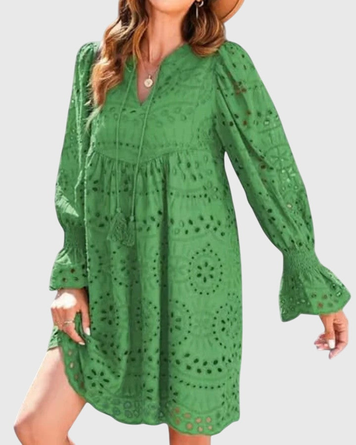 Anouk | Robe femme en dentelle aérienne romantique, fluide et élégante