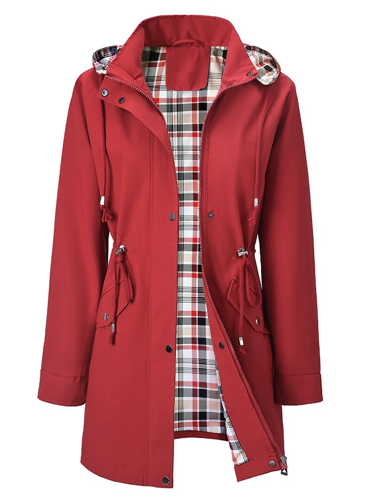 Élise | Veste imperméable femme coupe-vent à capuche, veste de pluie