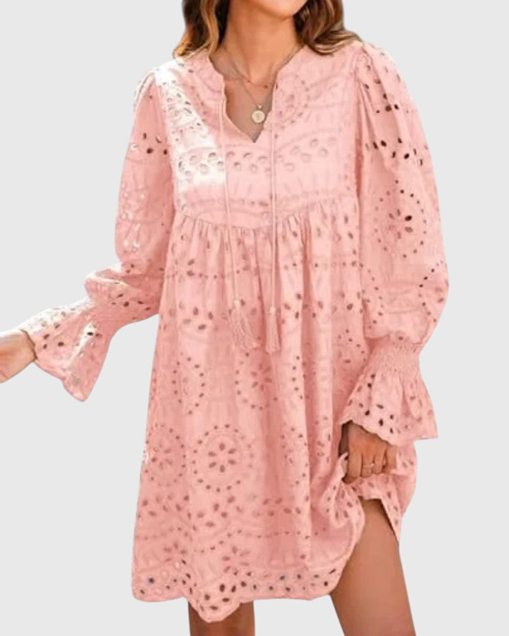 Anouk | Robe femme en dentelle aérienne romantique, fluide et élégante