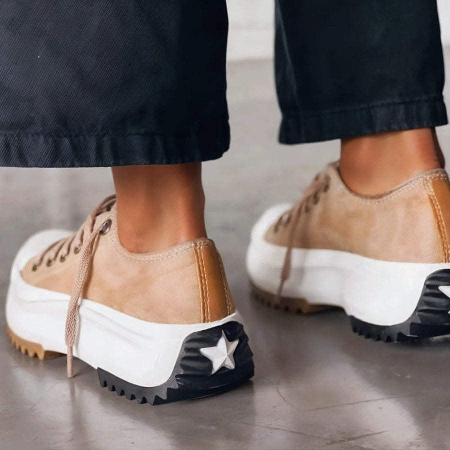 Danika | Baskets femme légères en toile, à lacets confortables pour l'automne
