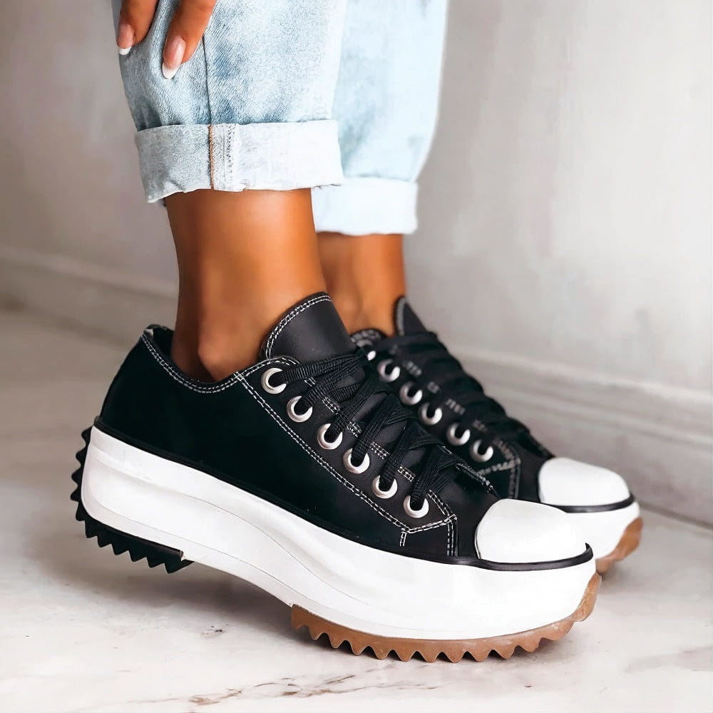 Danika | Baskets femme légères en toile, à lacets confortables pour l'automne