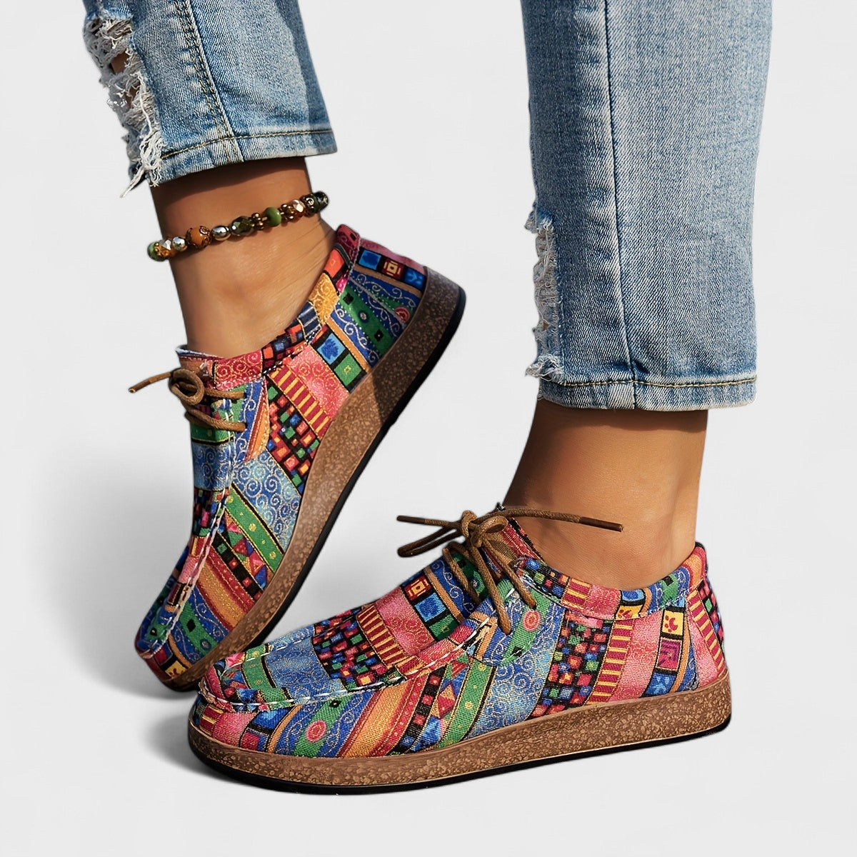 Florance | Baskets femme en toile souple, semelle rembourrée pour la marche