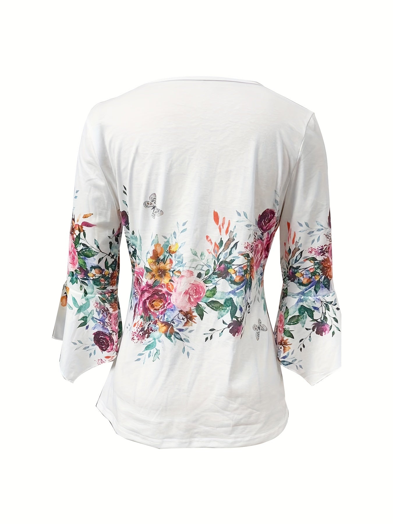 Janet | Tunique femme imprimé floral, légère respirante et chic