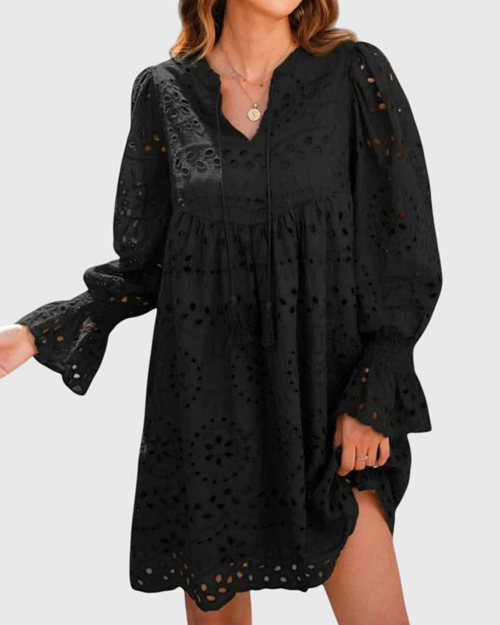 Anouk | Robe femme en dentelle aérienne romantique, fluide et élégante