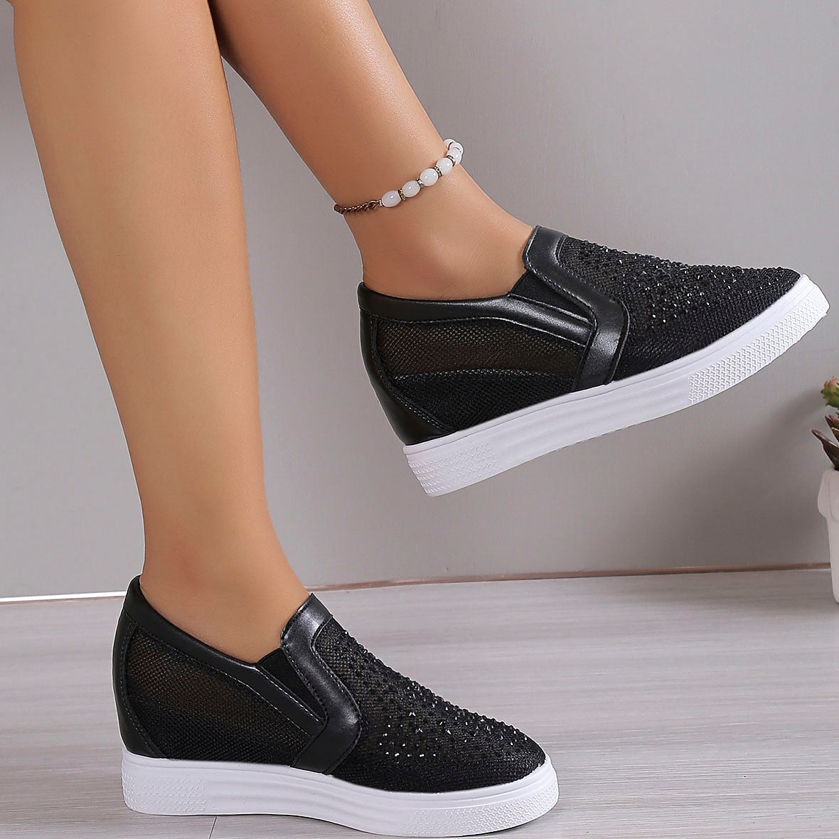 Sabrina | Baskets femme étincelantes modernes, tendance pour la marche