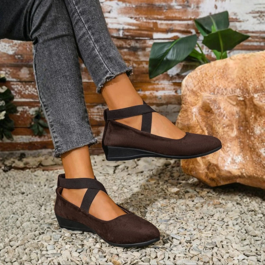 Angel | Sandales compensées femme fermées, à enfiler confortables