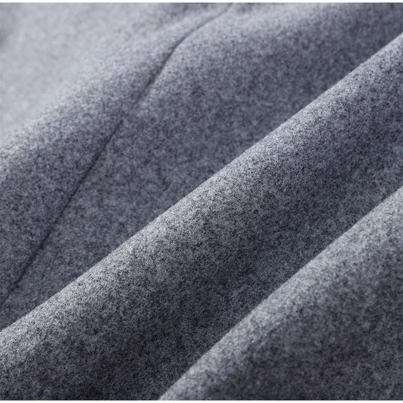 Manteau en Laine Femme à Col Montant Boutonné