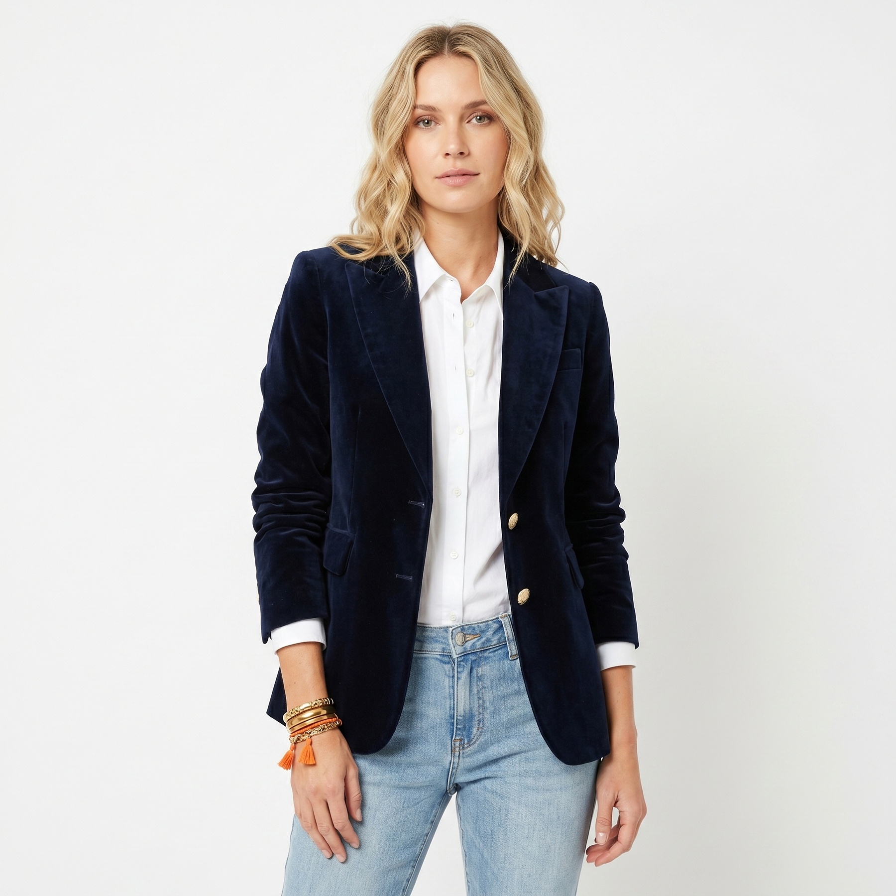 Victoire | Blazer femme en velours, veste de tailleur cintrée