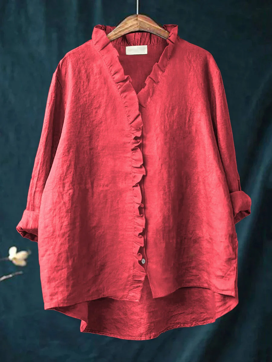 Maribel | Blouse femme à volant doux, confortable et flatteuse