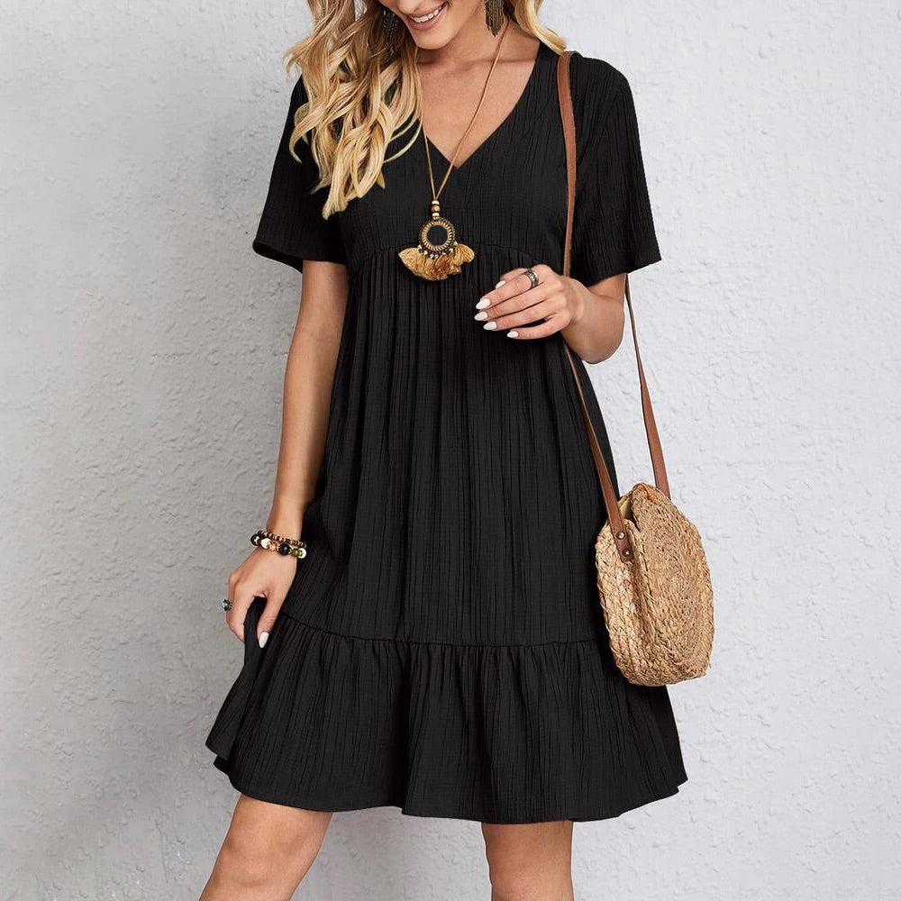 Margie | Robe femme décontractée mi-saison en coton mélangé, légère et confortable