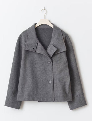 Manteau Court Femme à Double Boutonnage Élégant