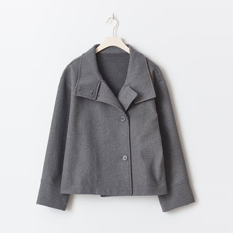Manteau Court Femme à Double Boutonnage Élégant