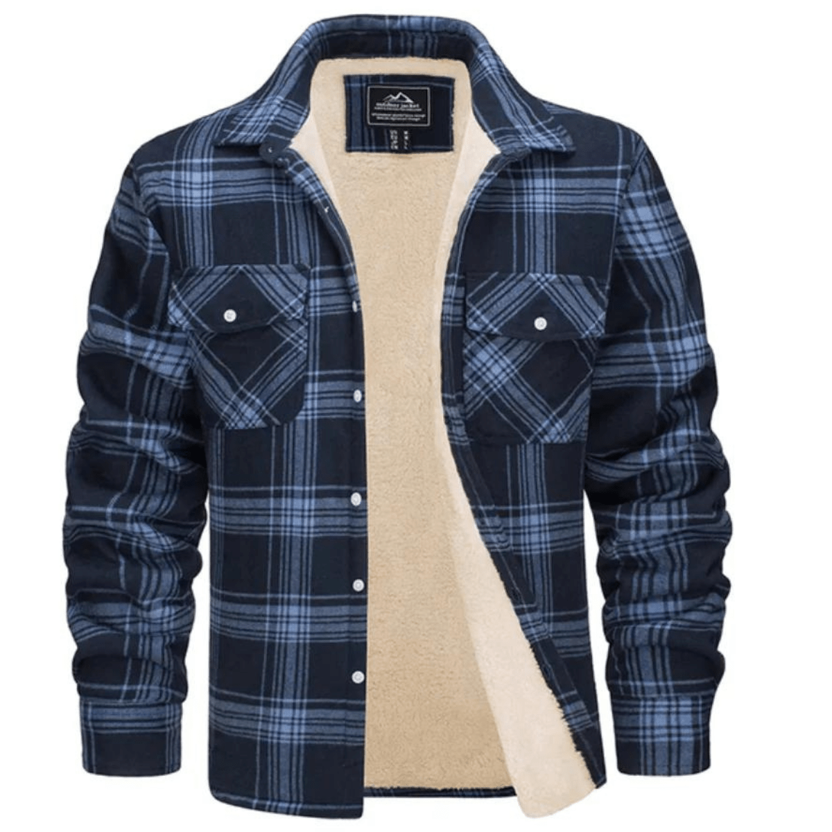 Margaux | Veste sherpa femme à carreaux, surchemise doublée chaude