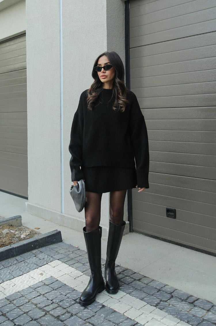 Esme | Ensemble deux pièces femme pull douillet et jupe fluide, pour l'automne