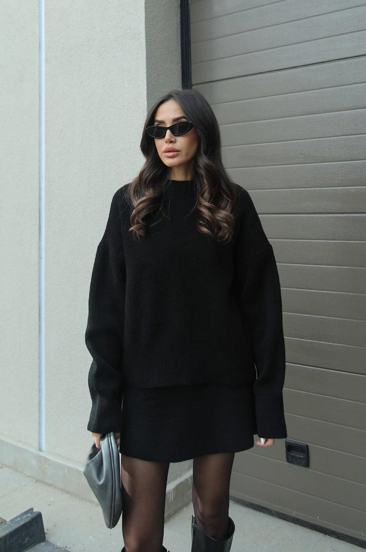 Esme | Ensemble deux pièces femme pull douillet et jupe fluide, pour l'automne