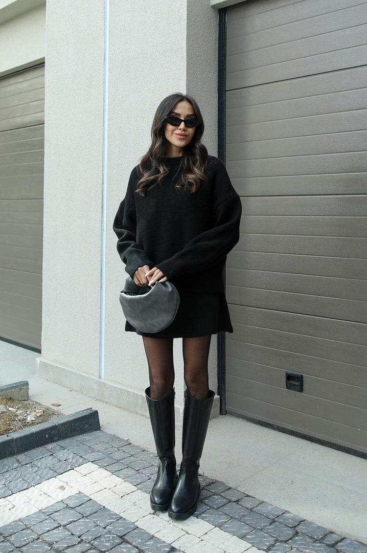 Esme | Ensemble deux pièces femme pull douillet et jupe fluide, pour l'automne