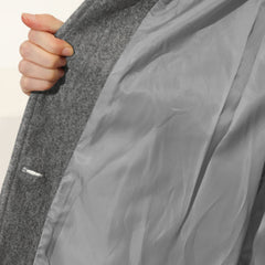 Manteau Femme Long d'Hiver Trench à Simple Boutonnage