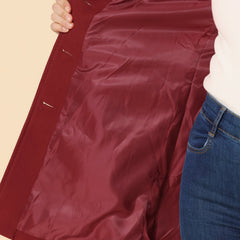 Manteau Femme Long d'Hiver Trench à Simple Boutonnage