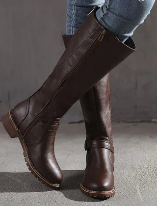 Bottes Hautes Femme Cavalières Style Équitation