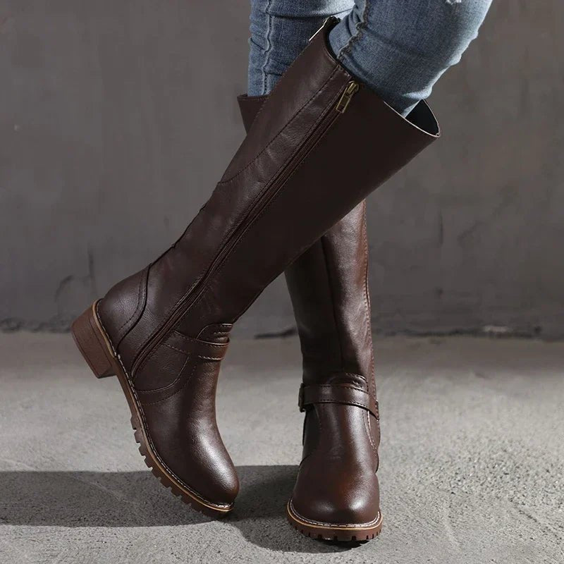 Bottes Hautes Femme Cavalières Style Équitation