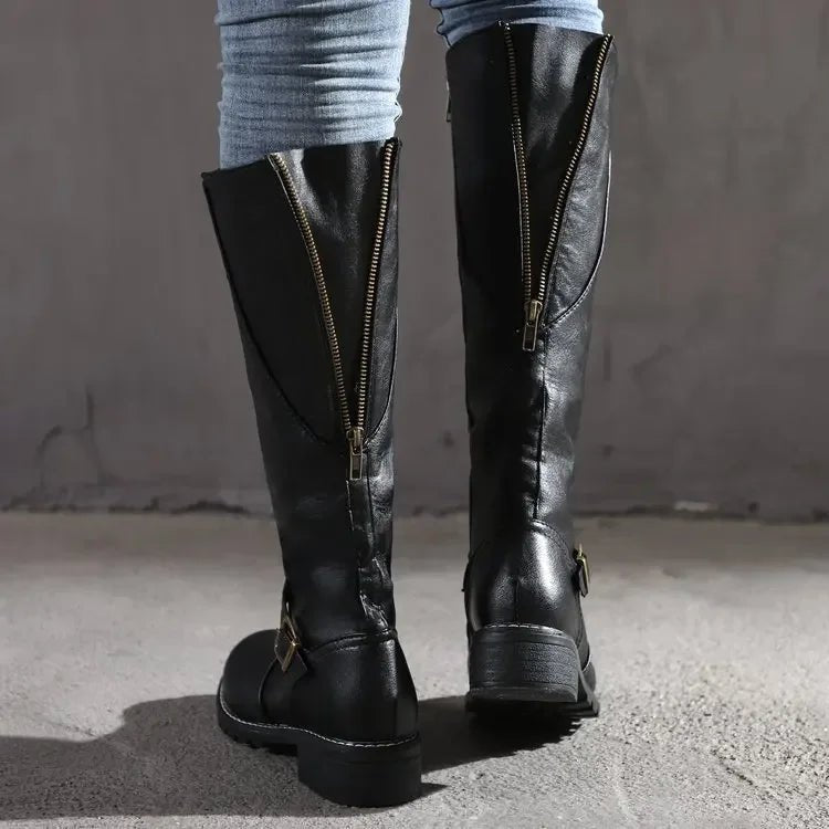 Bottes Hautes Femme Cavalières Style Équitation