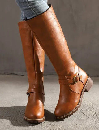 Bottes Hautes Femme Cavalières Style Équitation