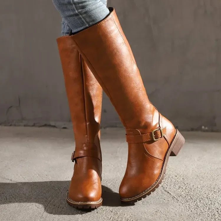 Bottes Hautes Femme Cavalières Style Équitation